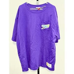 RAYS MEN'S MITCHELL & NESS PURPLE DEVIL RAYS PREMIUM POCKET T-SHIRT 2XL
